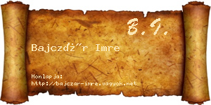 Bajczár Imre névjegykártya